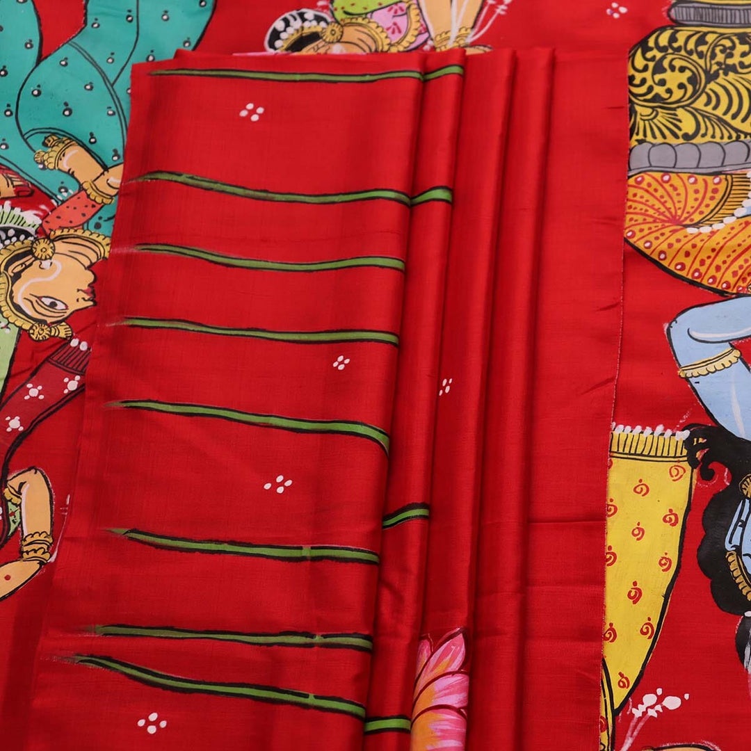 Handloom Patachitra Silk Saree Handloom Saree_Pattachitra silk Priyadarshini Handloom 