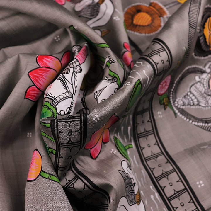 Handloom Patachitra Silk Saree Handloom Saree_Pattachitra silk Priyadarshini Handloom
