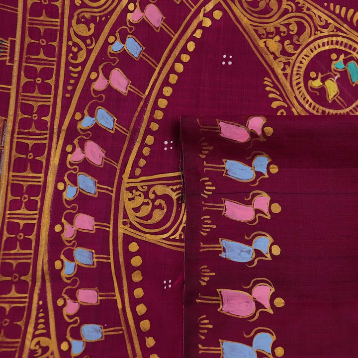 Handloom Patachitra Silk Saree Handloom Saree_Pattachitra silk Priyadarshini Handloom