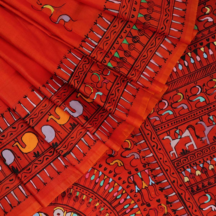 Handloom Patachitra Silk Saree Handloom Saree_Pattachitra silk Priyadarshini Handloom 