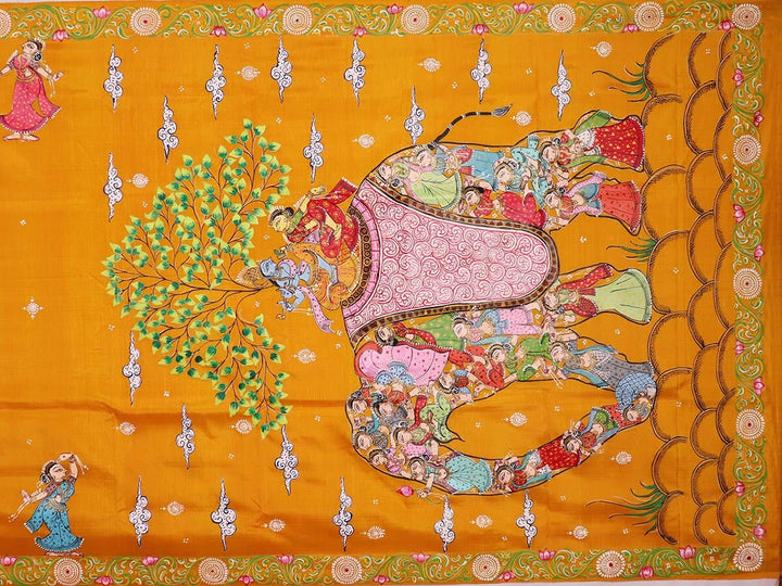 Handloom Patachitra Silk Saree Handloom Saree_Pattachitra silk Priyadarshini Handloom