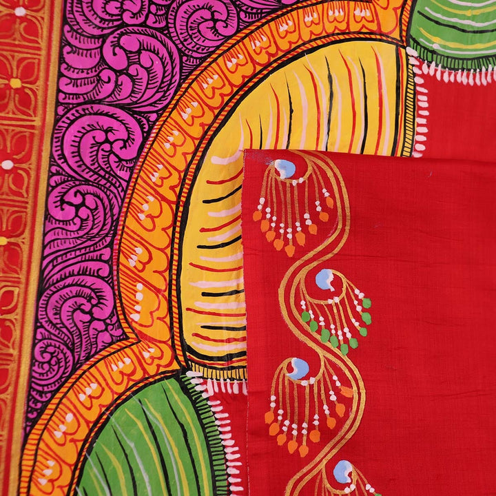 Handloom Patachitra Silk Saree Handloom Saree_Pattachitra silk Priyadarshini Handloom