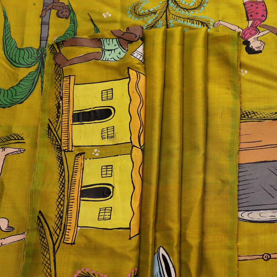 Handloom Patachitra Silk Saree Handloom Saree_Pattachitra silk Priyadarshini Handloom