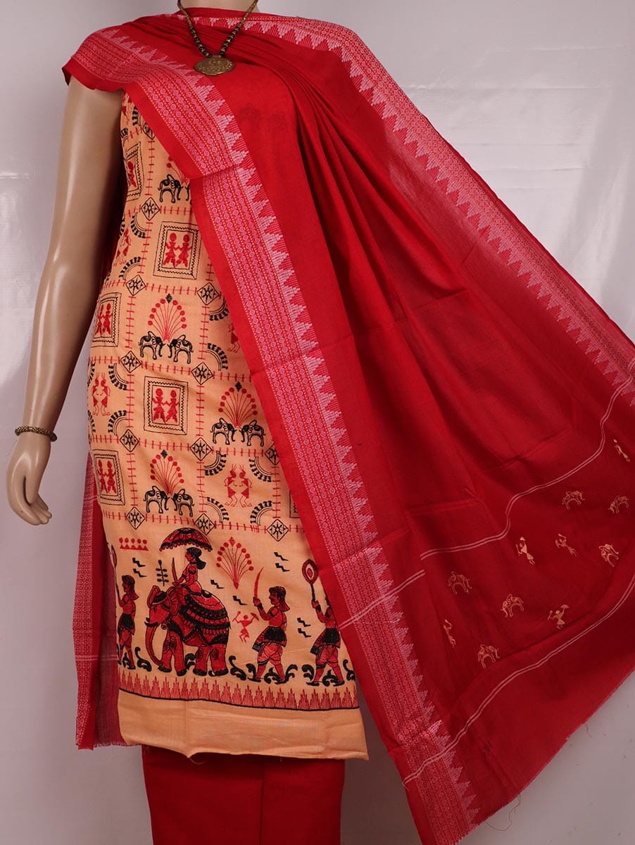 Handloom Sambalpuri Cotton Dress Material Dress Material Handloom Cotton Priyadarshini Handloom