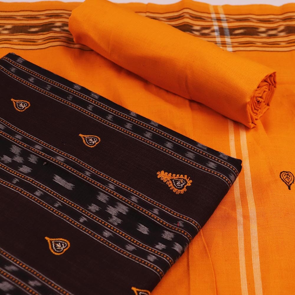 riyadarshini Handloom, Sambalpuri Cotton Handloom Dress Material, Unstitched Dress Material, Women's Dress Material, Cotton Dress Material, Traditional Dress Material, Indian Dress Material, Sambalpuri Cotton Handloom Dress Material for Women.