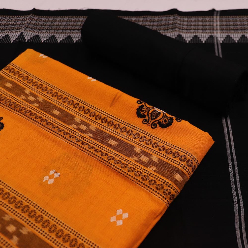 Priyadarshini Handloom, Sambalpuri Cotton Handloom Dress Material, Unstitched Dress Material, Women's Dress Material, Cotton Dress Material, Traditional Dress Material, Indian Dress Material, Sambalpuri Cotton Handloom Dress Material for Women.