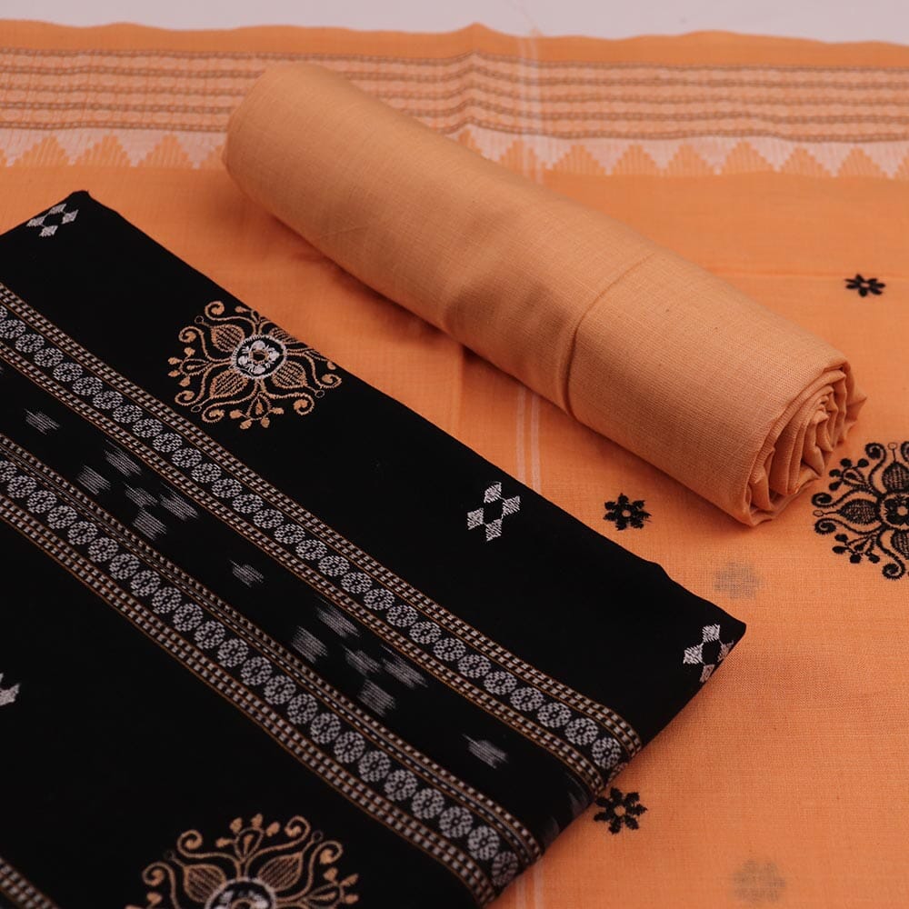 Priyadarshini Handloom, Sambalpuri Cotton Handloom Dress Material, Unstitched Dress Material, Women's Dress Material, Cotton Dress Material, Traditional Dress Material, Indian Dress Material, Sambalpuri Cotton Handloom Dress Material for Women.