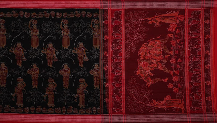 Handloom Sambalpuri Cotton Ikkat Saree Handloom Saree_Cotton Priyadarshini Handloom