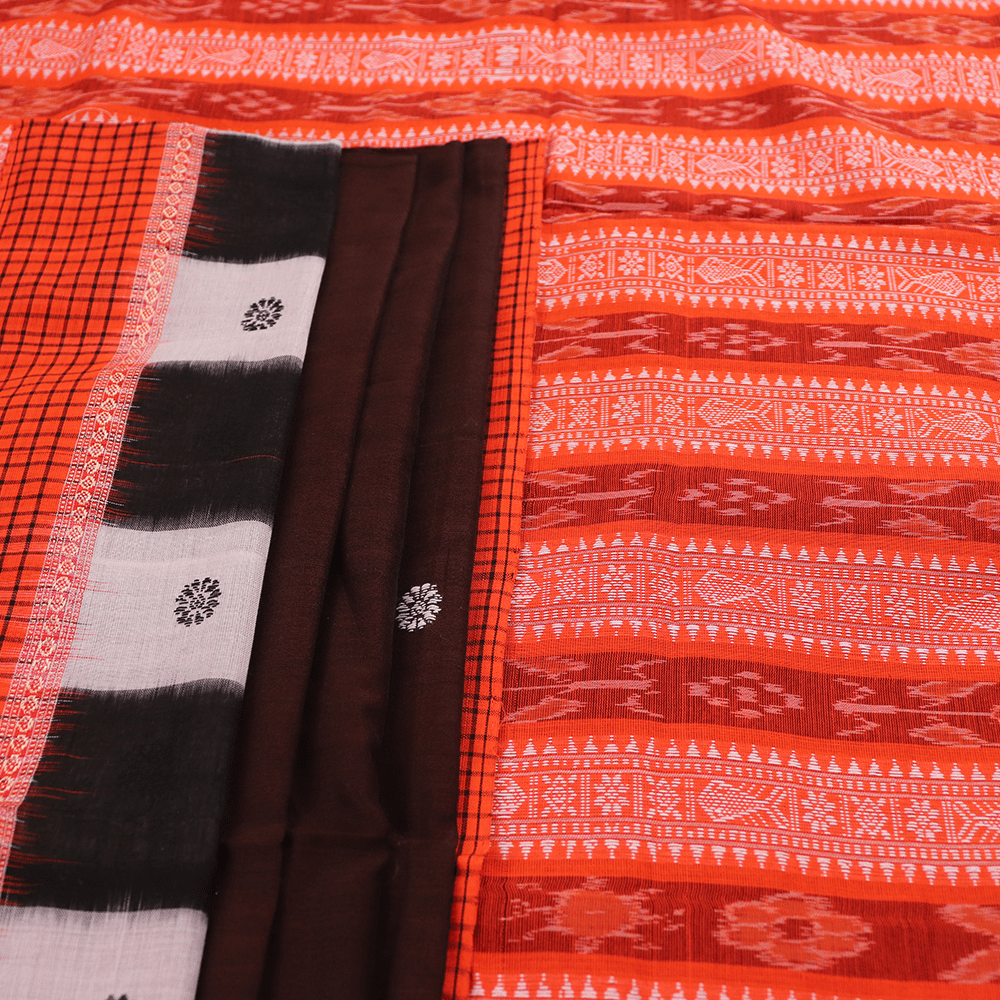 Handloom Sambalpuri Cotton Ikkat Saree Handloom Saree_Cotton Priyadarshini Handloom