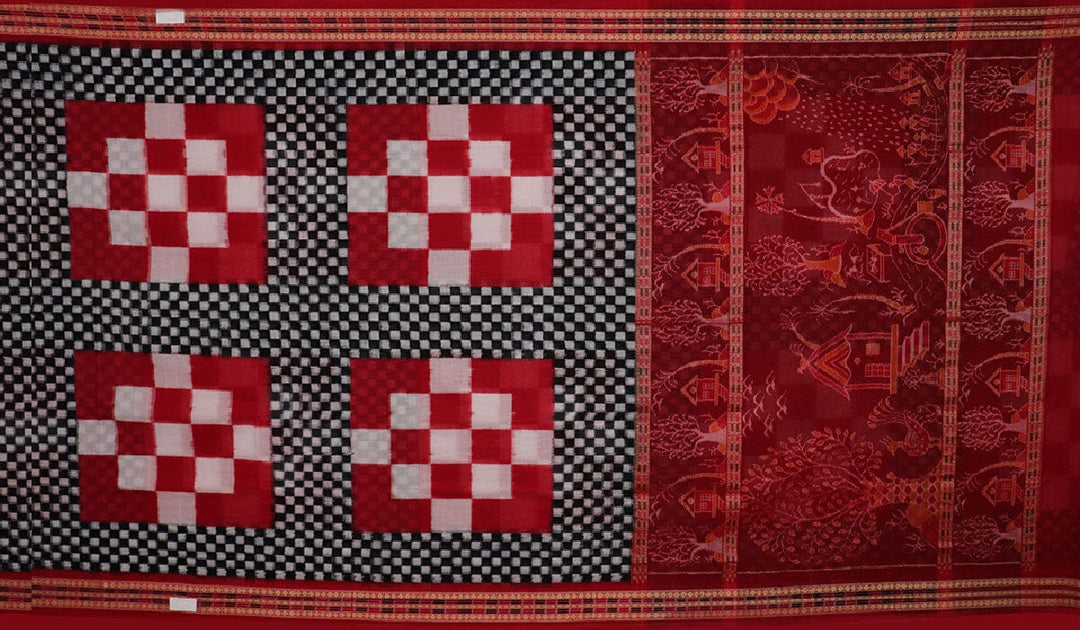 Handloom Sambalpuri Cotton Ikkat Saree Handloom Saree_Cotton Priyadarshini Handloom