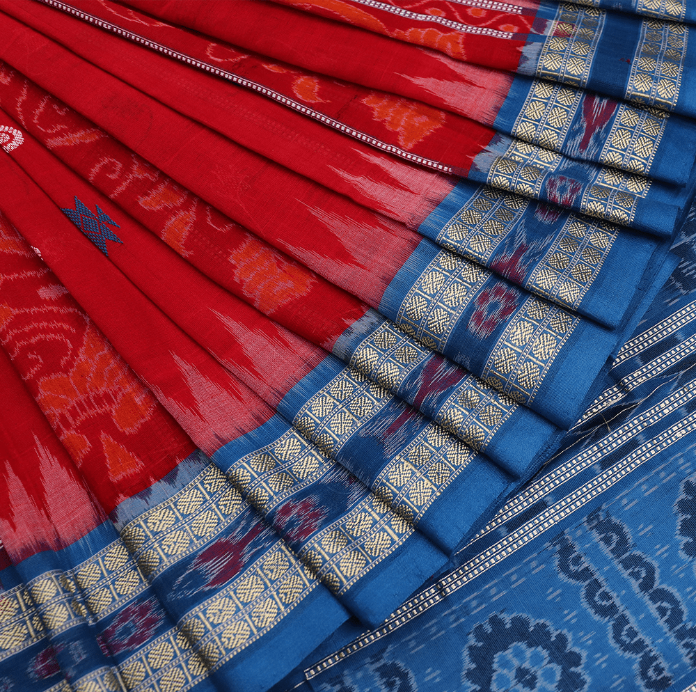 Handloom Sambalpuri Cotton Ikkat Saree Handloom Saree_Cotton Priyadarshini Handloom 