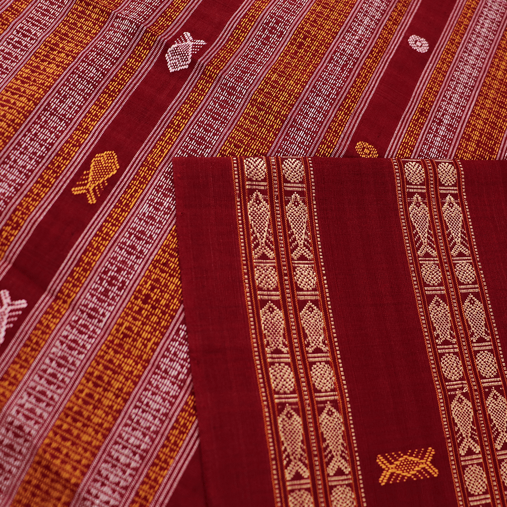 Handloom Sambalpuri Cotton Ikkat Saree Handloom Saree_Cotton Priyadarshini Handloom