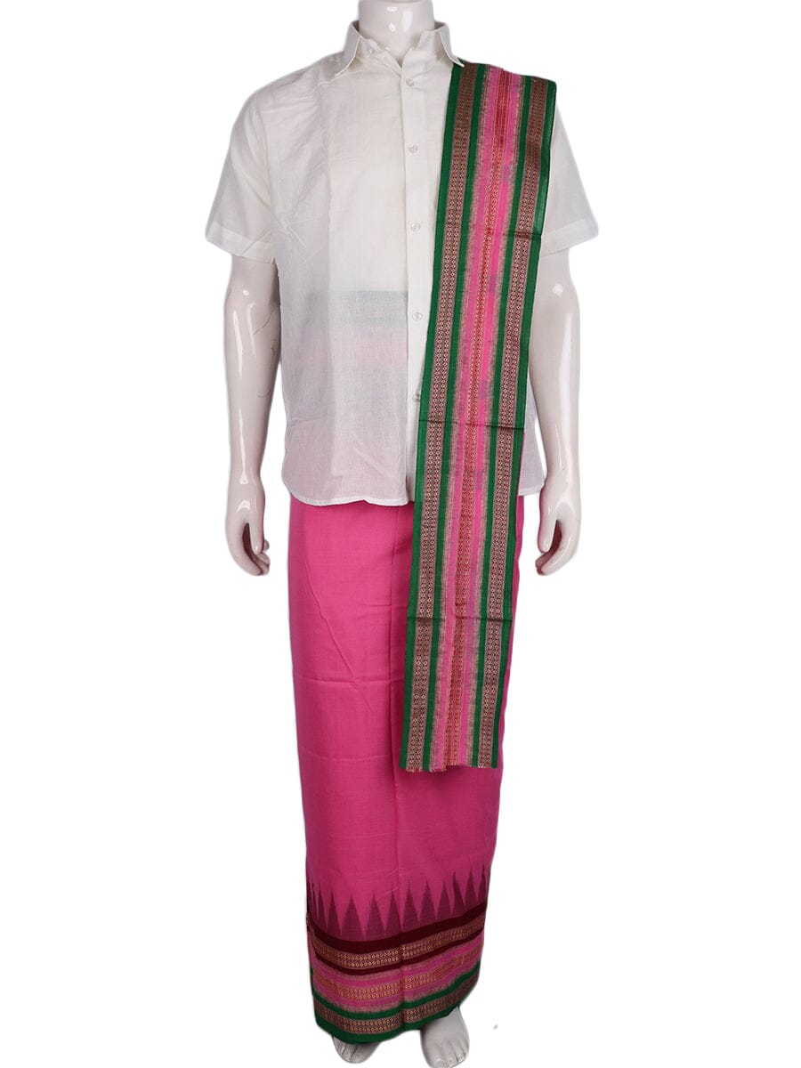 Handloom Sambalpuri Cotton Unstitched Dhoti with Utari for Men Handloom Dhoti_Cotton Priyadarshini Handloom 