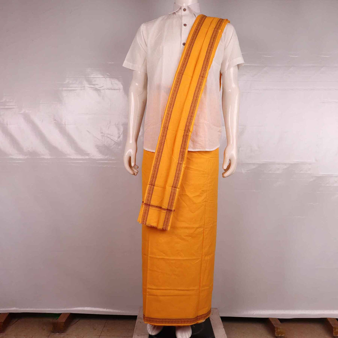 Handloom Sambalpuri Cotton Unstitched Dhoti with Utari for Men Handloom Dhoti_Cotton Priyadarshini Handloom