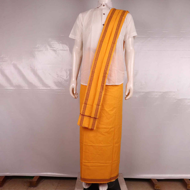 Handloom Sambalpuri Cotton Unstitched Dhoti with Utari for Men Handloom Dhoti_Cotton Priyadarshini Handloom 