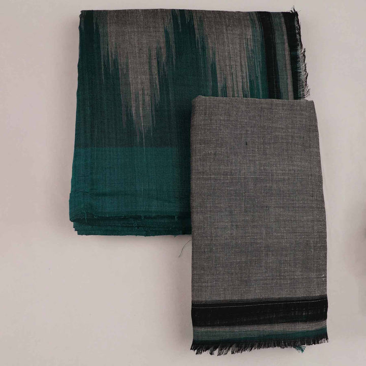 Handcrafted Sambalpuri Handloom Cotton Dhoti with Utari for Men from Priyadarshini Handloom, perfect for traditional and auspicious occasions.