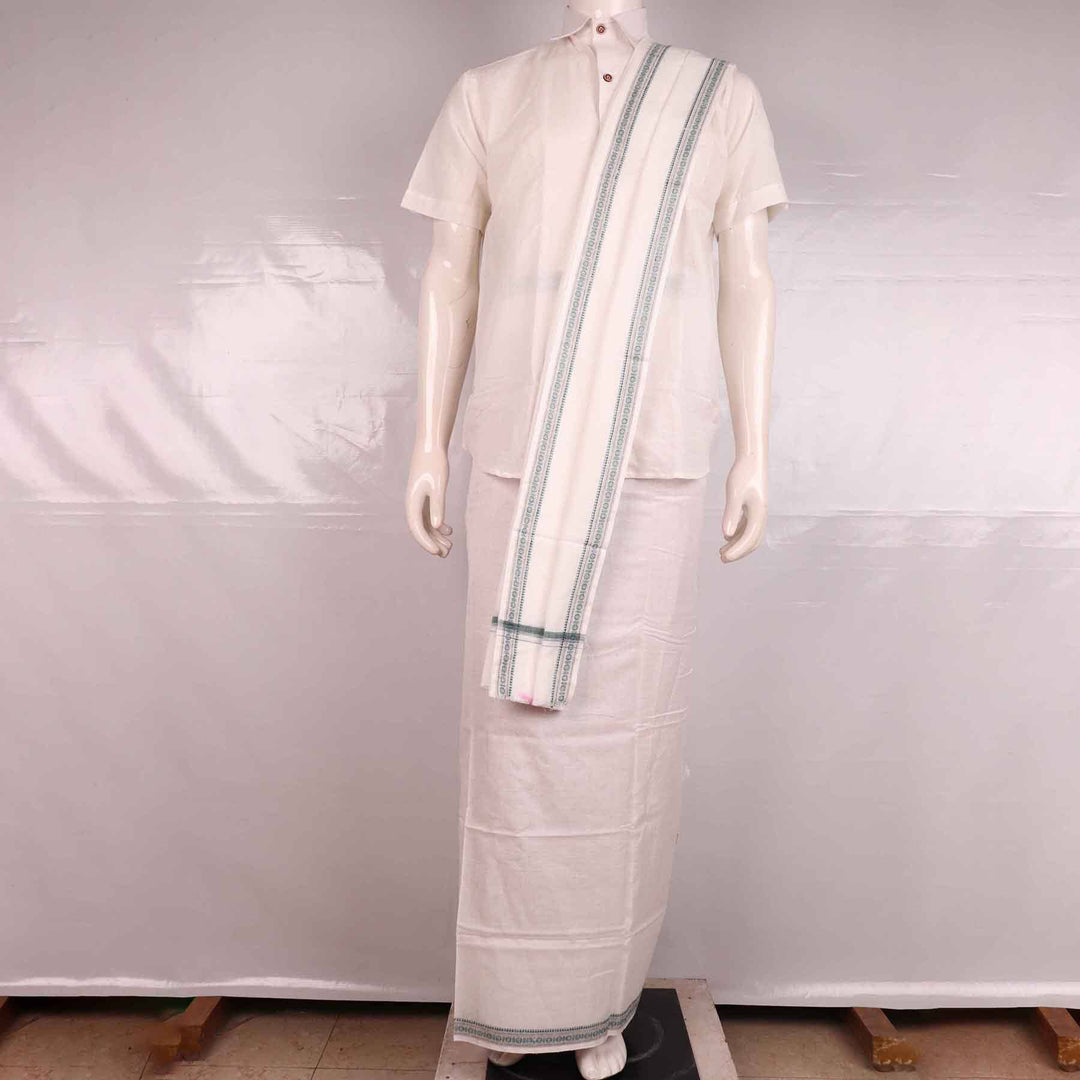Handloom Sambalpuri Cotton Unstitched Dhoti with Utari for Men Handloom Dhoti_Cotton Priyadarshini Handloom