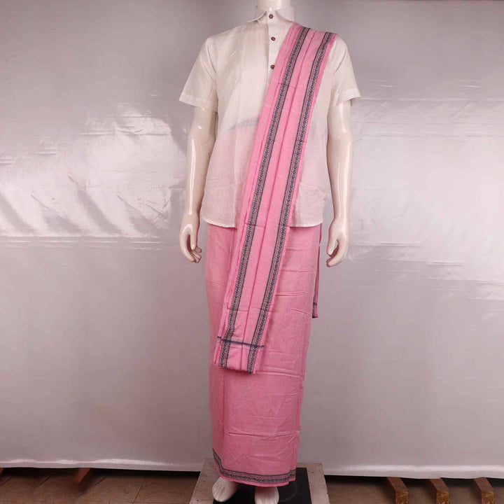 Handloom Sambalpuri Cotton Unstitched Dhoti with Utari for Men Handloom Dhoti_Cotton Priyadarshini Handloom 