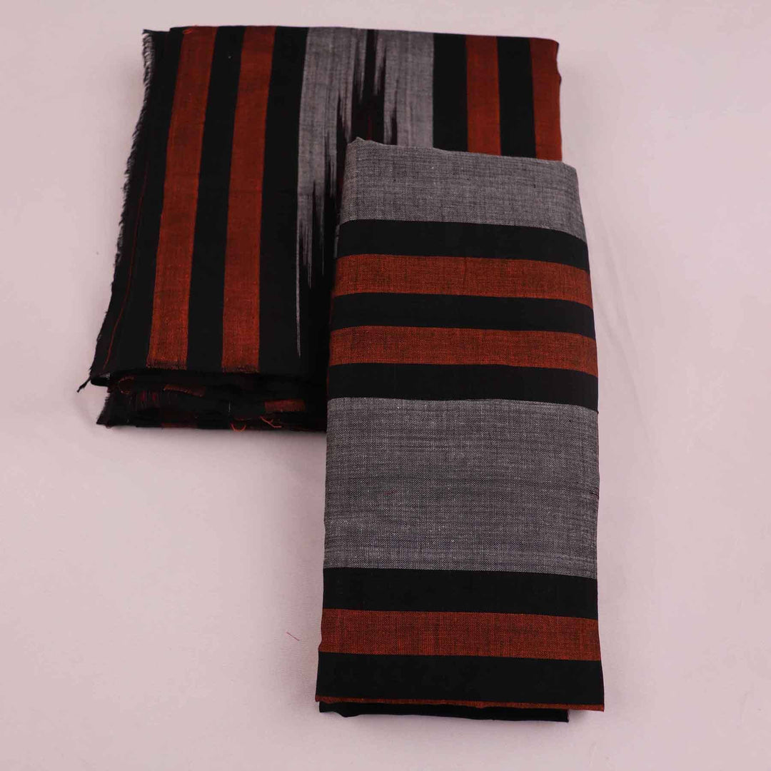 Handcrafted Sambalpuri Handloom Cotton Dhoti with Utari for Men from Priyadarshini Handloom, perfect for traditional and auspicious occasions.