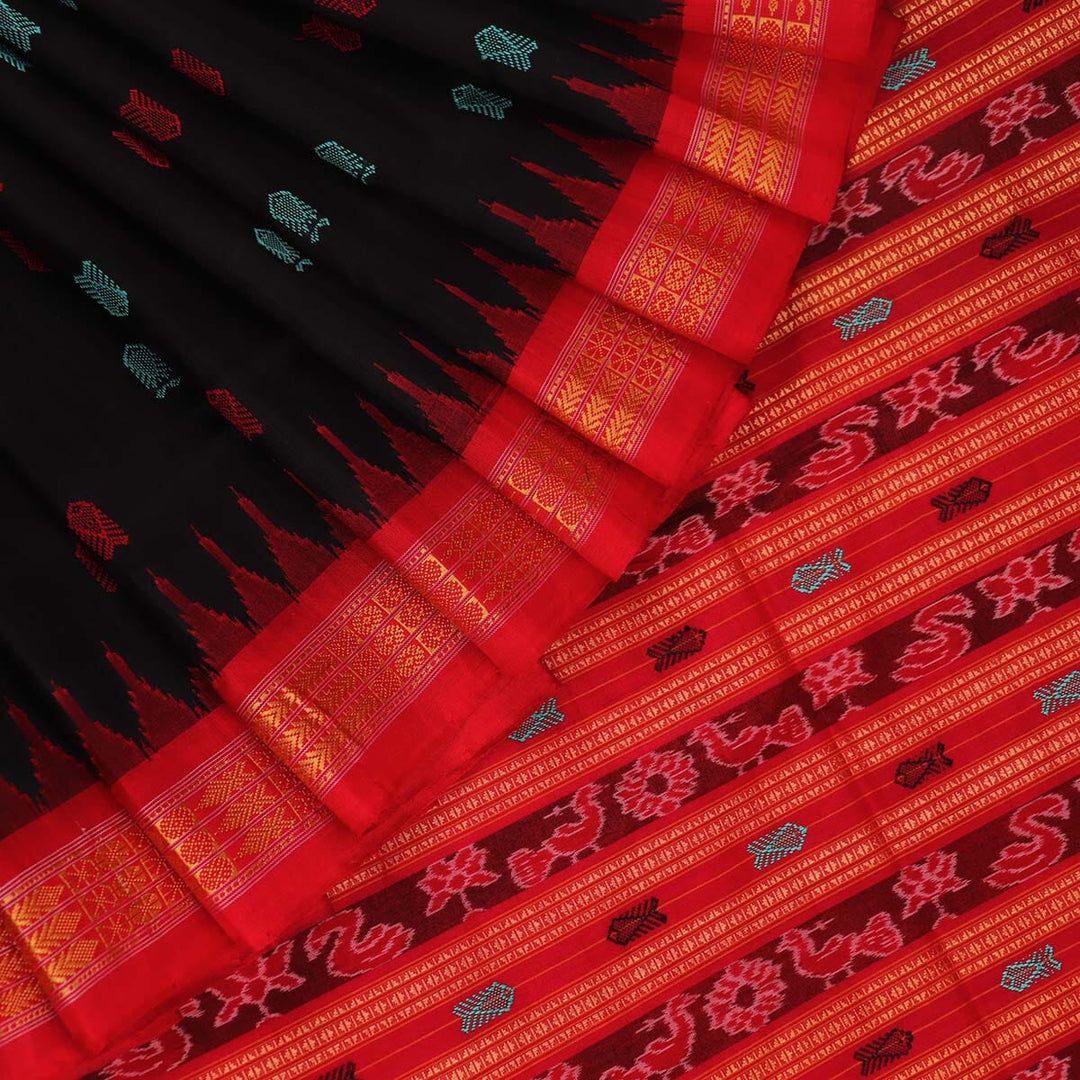 Priyadarshini Handloom -Handloom Sambalpuri Ikkat Silk Saree, Traditional Saree, Indian Saree, Handloom Saree, Silk Saree, Ethnic Saree, Festive Saree, Ikat Weaving, Ikat Design, Premium Quality, Unique Pattern, Tie-Dye.