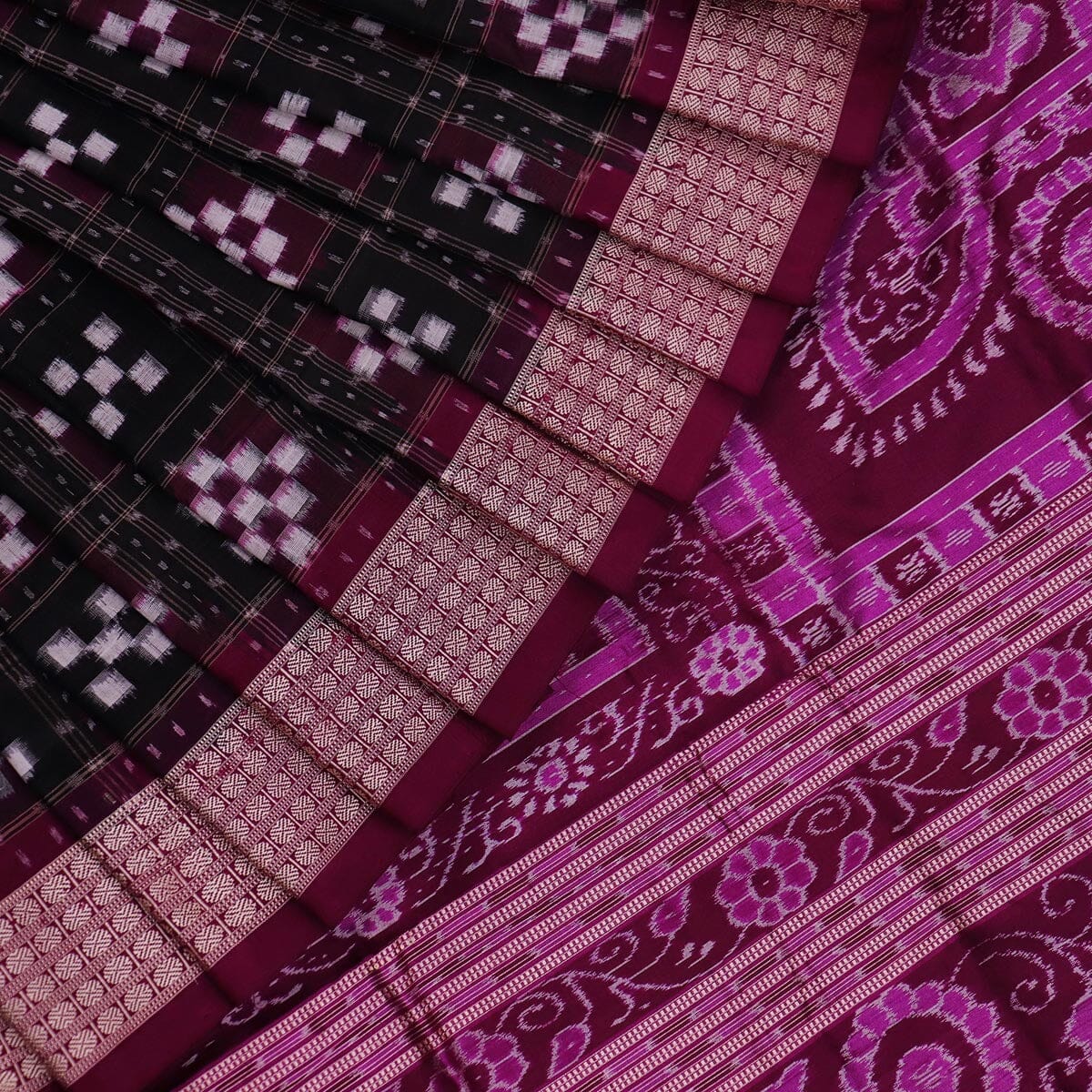 Sambalpuri Handloom Silk Saree - Elegant Pasapalli