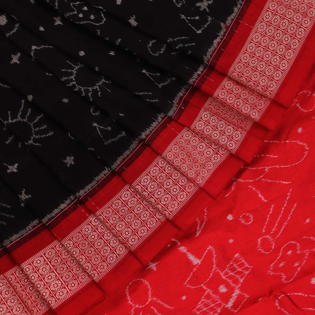Priyadarshini Handloom -Handloom Sambalpuri Ikkat Silk Saree, Traditional Saree, Indian Saree, Handloom Saree, Silk Saree, Ethnic Saree, Festive Saree, Ikat Weaving, Ikat Design, Premium Quality, Unique Pattern, Tie-Dye.