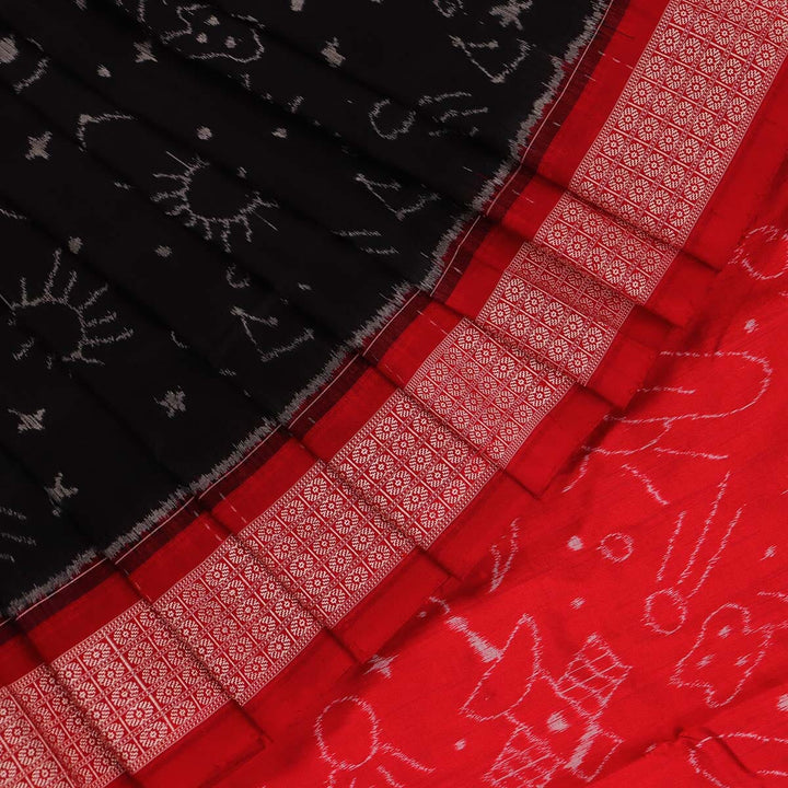 Priyadarshini Handloom -Handloom Sambalpuri Ikkat Silk Saree, Traditional Saree, Indian Saree, Handloom Saree, Silk Saree, Ethnic Saree, Festive Saree, Ikat Weaving, Ikat Design, Premium Quality, Unique Pattern, Tie-Dye.