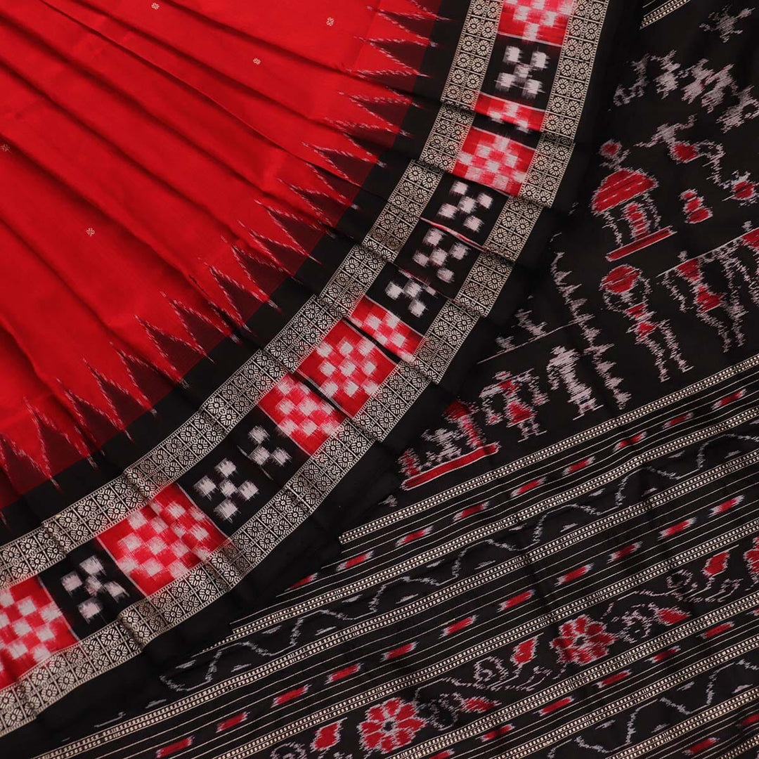 Priyadarshini Handloom -Handloom Sambalpuri Ikkat Silk Saree, Traditional Saree, Indian Saree, Handloom Saree, Silk Saree, Ethnic Saree, Festive Saree, Ikat Weaving, Ikat Design, Premium Quality, Unique Pattern, Tie-Dye.