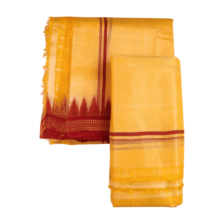 Look Dapper in Sambalpuri Handloom Silk Dhoti with Utari from Priyadarshini Handloom