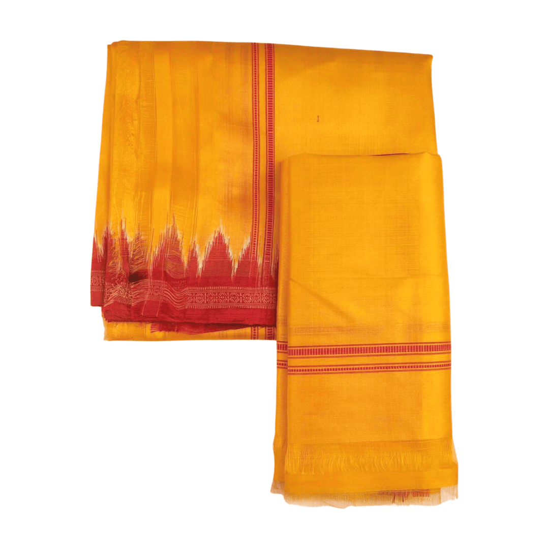 Look Dapper in Sambalpuri Handloom Silk Dhoti with Utari from Priyadarshini Handloom