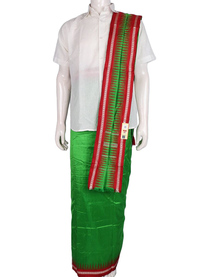 Handloom Sambalpuri Pata Silk Dhoti with Utari for Men Handloom Dhoti_Silk Priyadarshini Handloom 