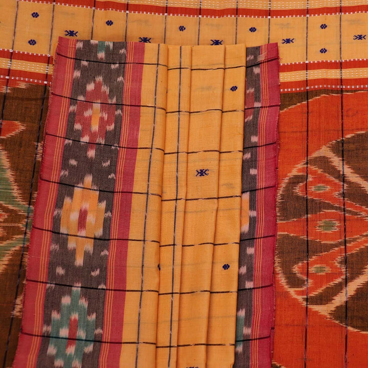 Handloom Sambalpuri Poly-Cotton Ikkat Saree Handloom Saree_Cotton Priyadarshini Handloom 