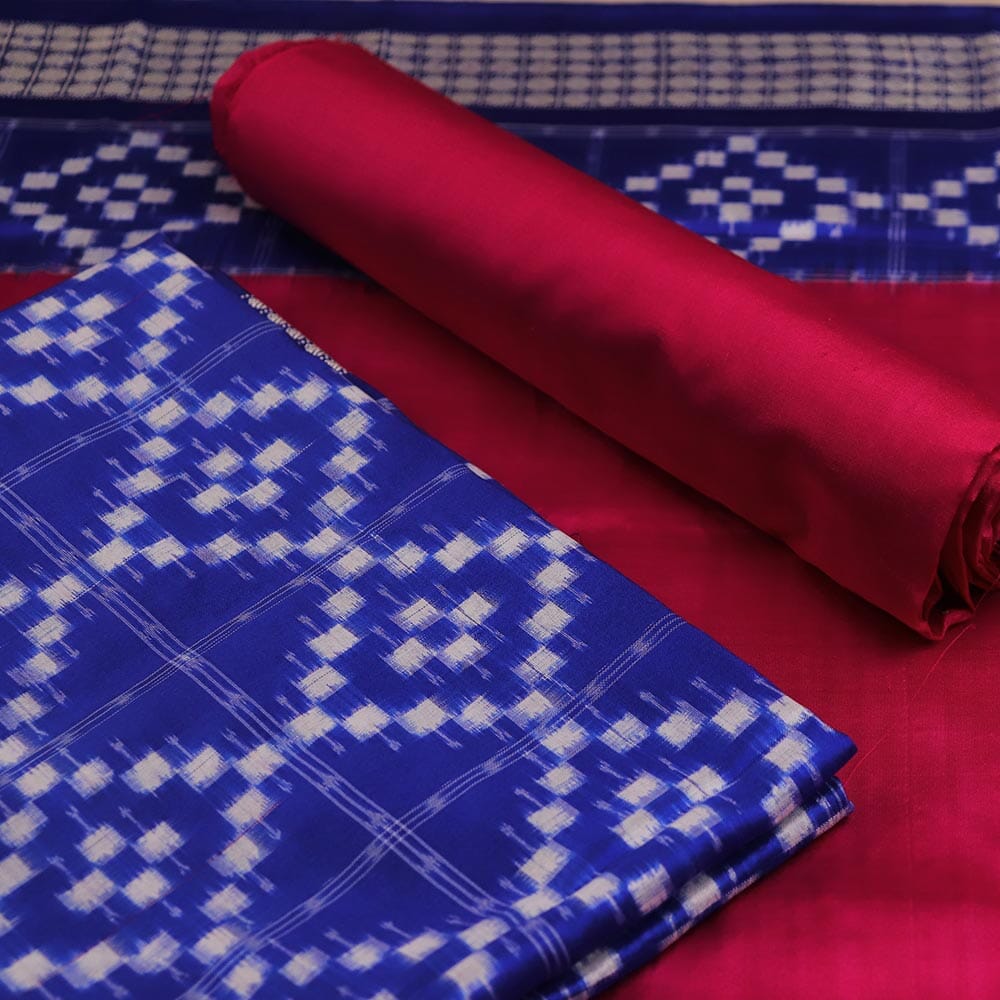 Priyadarshini Handloom, Sambalpuri Silk Handloom Dress Material, Unstitched Dress Material, Women's Dress Material, Silk Dress Material, Traditional Dress Material, Indian Dress Material, Sambalpuri Silk Handloom Dress Material for Women.