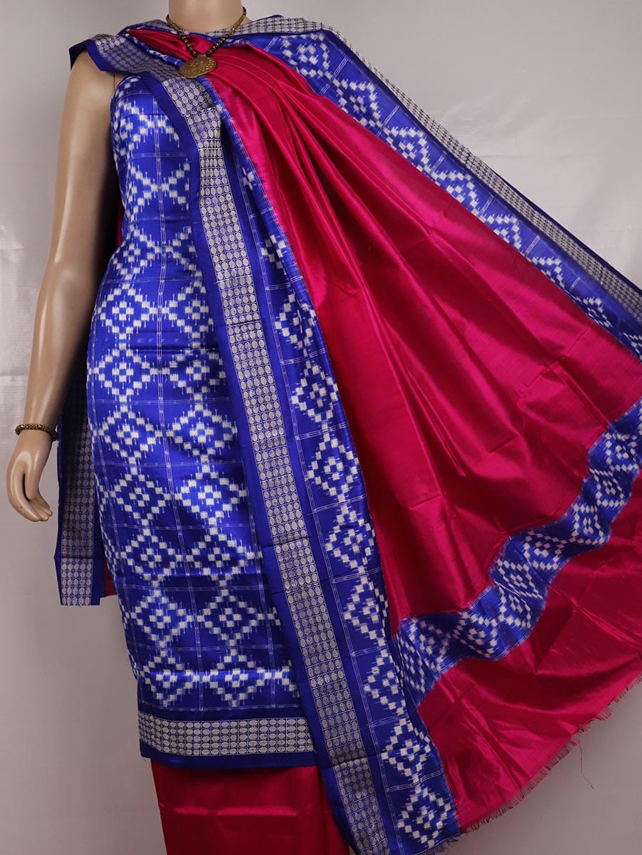 Handloom Sambalpuri Silk Dress Material Dress Material Handloom_Silk Priyadarshini Handloom