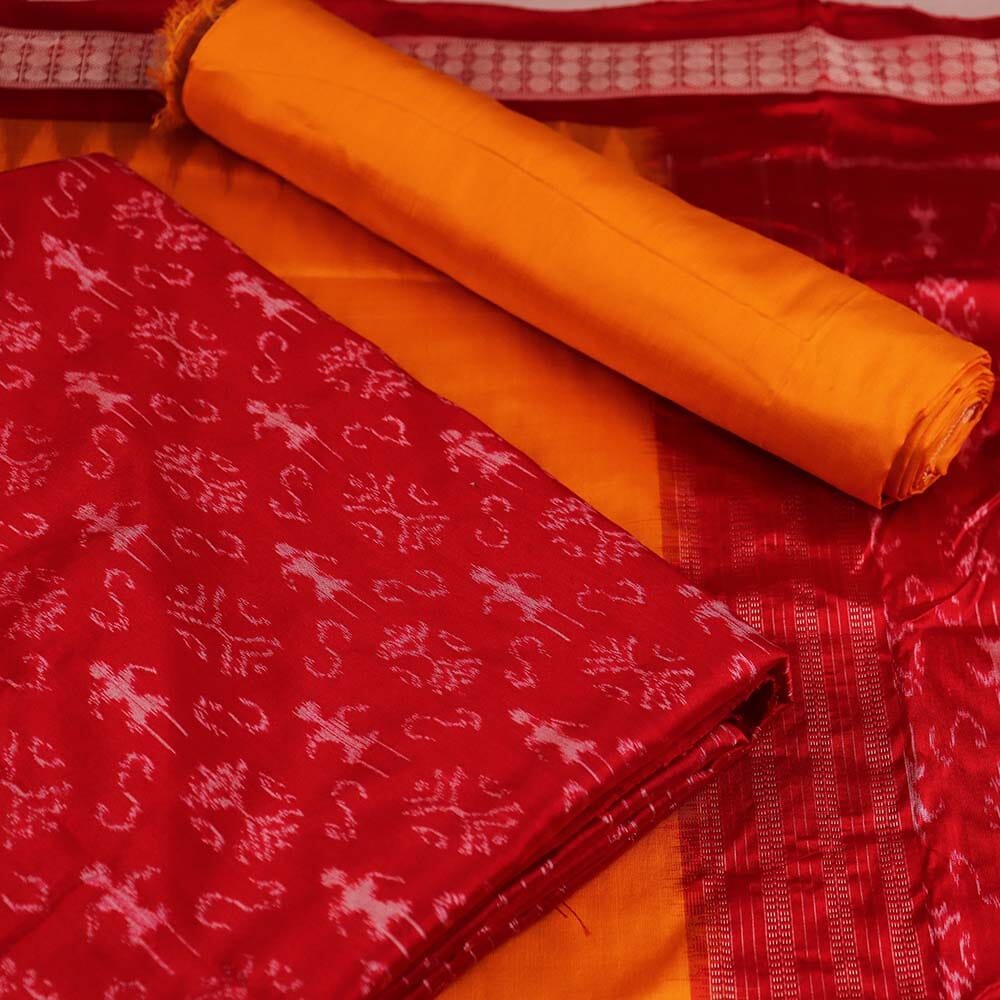Handloom Sambalpuri Silk Dress Material Dress Material Handloom_Silk Priyadarshini Handloom