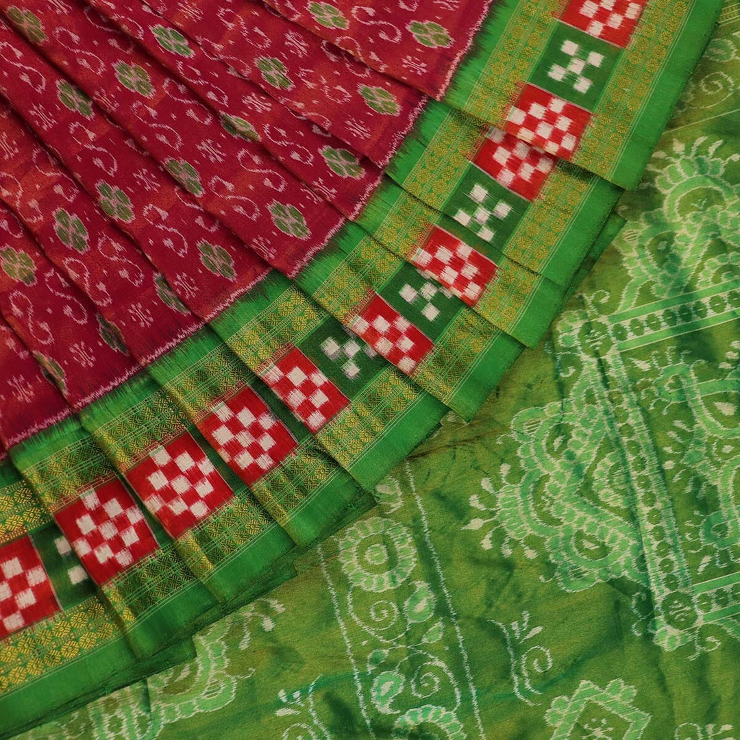 Priyadarshini Handloom, Handwoven Sambalpuri Tissue Silk Wedding Saree, Silk Saree, Handloom Saree, Traditional Saree, Indian Saree, Handloom Silk Saree, Wedding Saree.