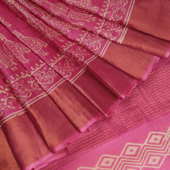 Handloom Sambalpuri Tusser Saree Handloom Saree_Tussser Silk Priyadarshini Handloom