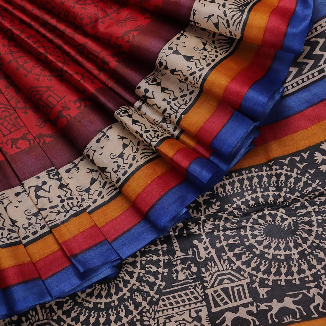 Handloom Sambalpuri Tusser Saree Handloom Saree_Tussser Silk Priyadarshini Handloom 