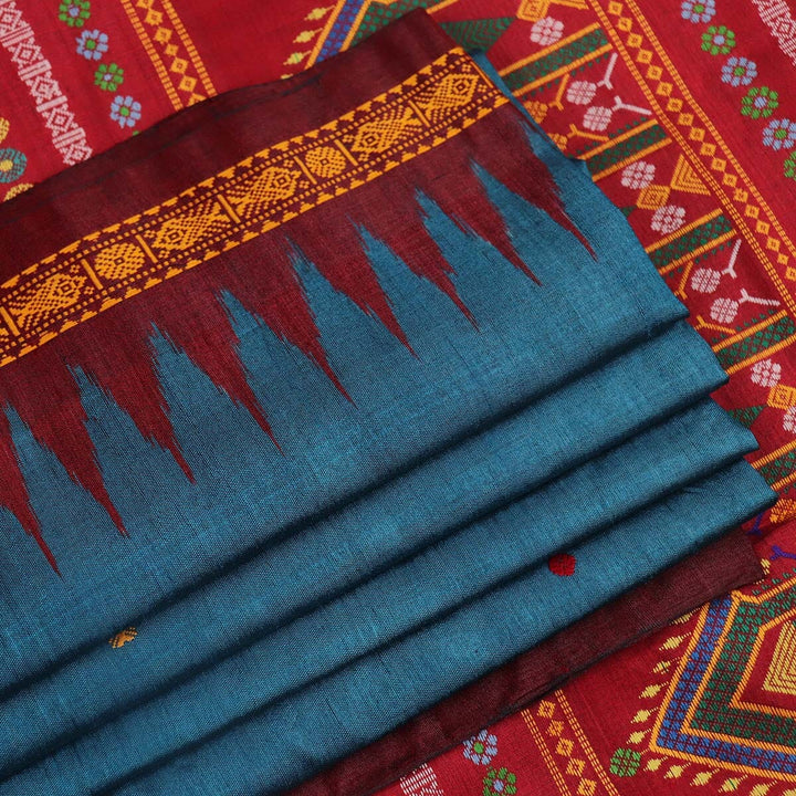 Handloom Sambalpuri Tusser Saree Handloom Saree_Tussser Silk Priyadarshini Handloom 