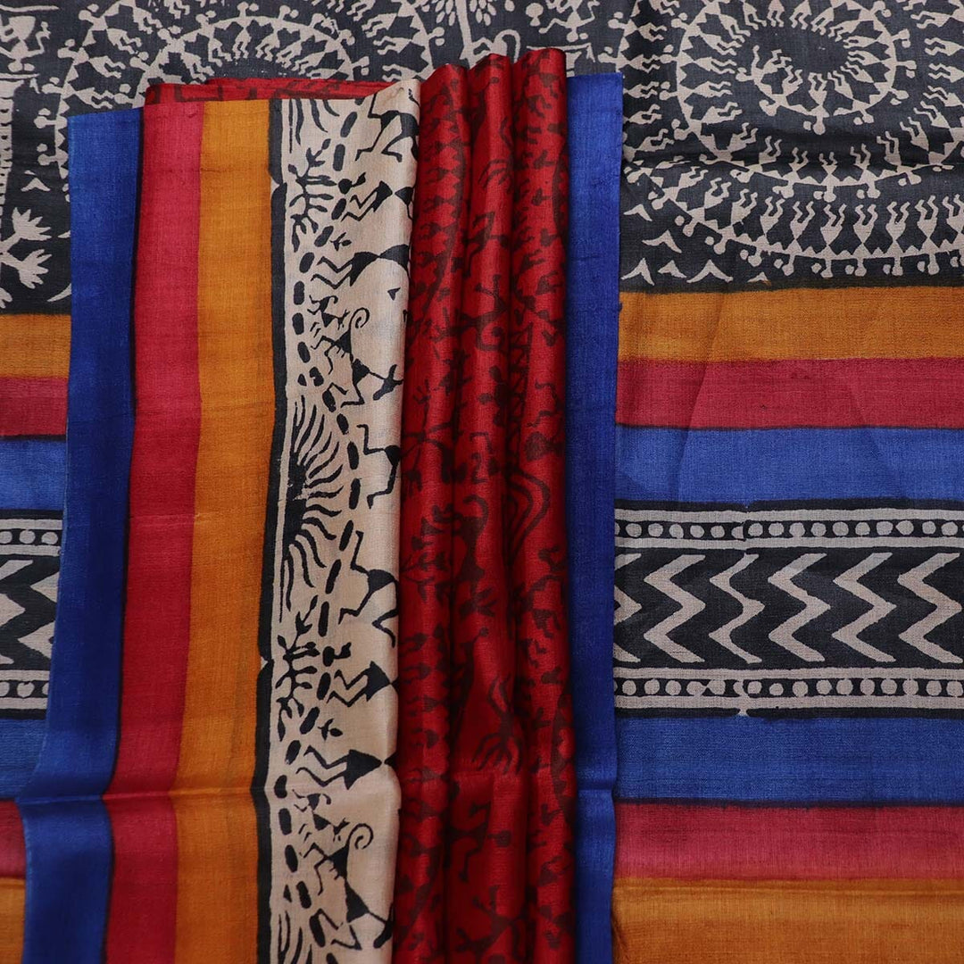 Handloom Sambalpuri Tusser Saree Handloom Saree_Tussser Silk Priyadarshini Handloom
