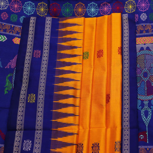 Handloom Silk Bomkai Saree Handloom Saree_Bomkai Silk Priyadarshini Handloom