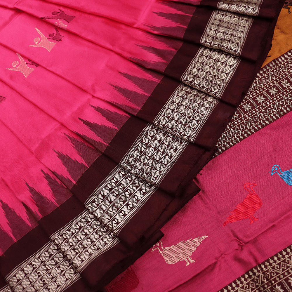 Handloom Silk Bomkai Saree Handloom Saree_Bomkai Silk Priyadarshini Handloom