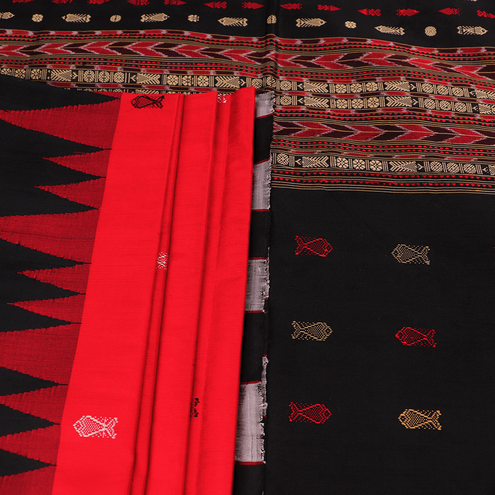 Handloom Silk Bomkai Saree Handloom Saree_Bomkai Silk Priyadarshini Handloom