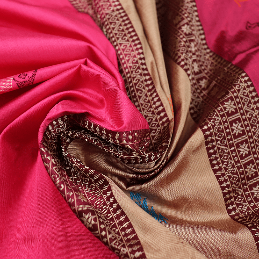 Handloom Silk Bomkai Saree Handloom Saree_Bomkai Silk Priyadarshini Handloom