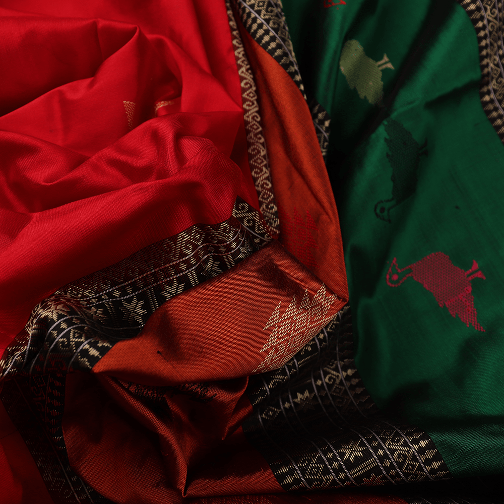 Handloom Silk Bomkai Saree Handloom Saree_Bomkai Silk Priyadarshini Handloom