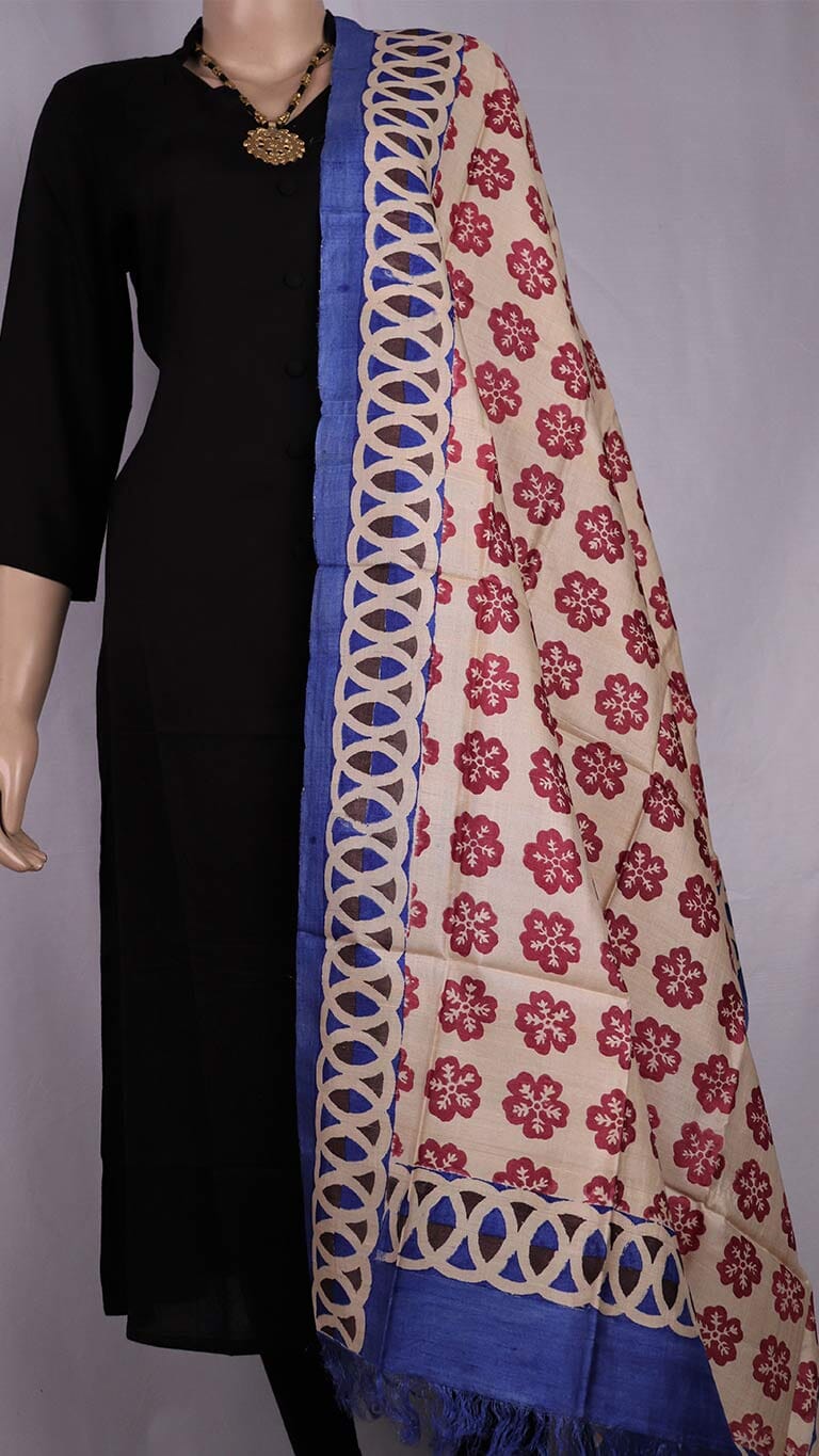 Handloom Tussar Silk Dupatta Handloom Dupatta_Silk Priyadarshini Handloom