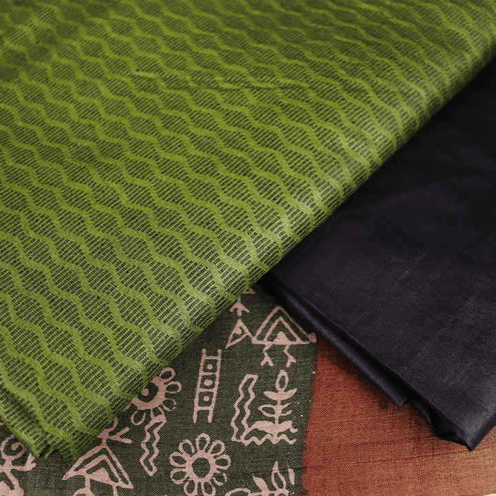 Handloom Tusser Silk Dress Material Dress Material Handloom_Silk Priyadarshini Handloom
