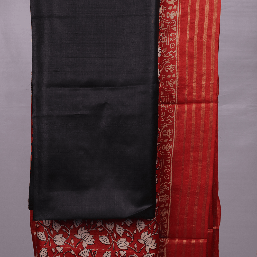 Handloom Tusser Silk Dress Material Dress Material Handloom_Silk Priyadarshini Handloom