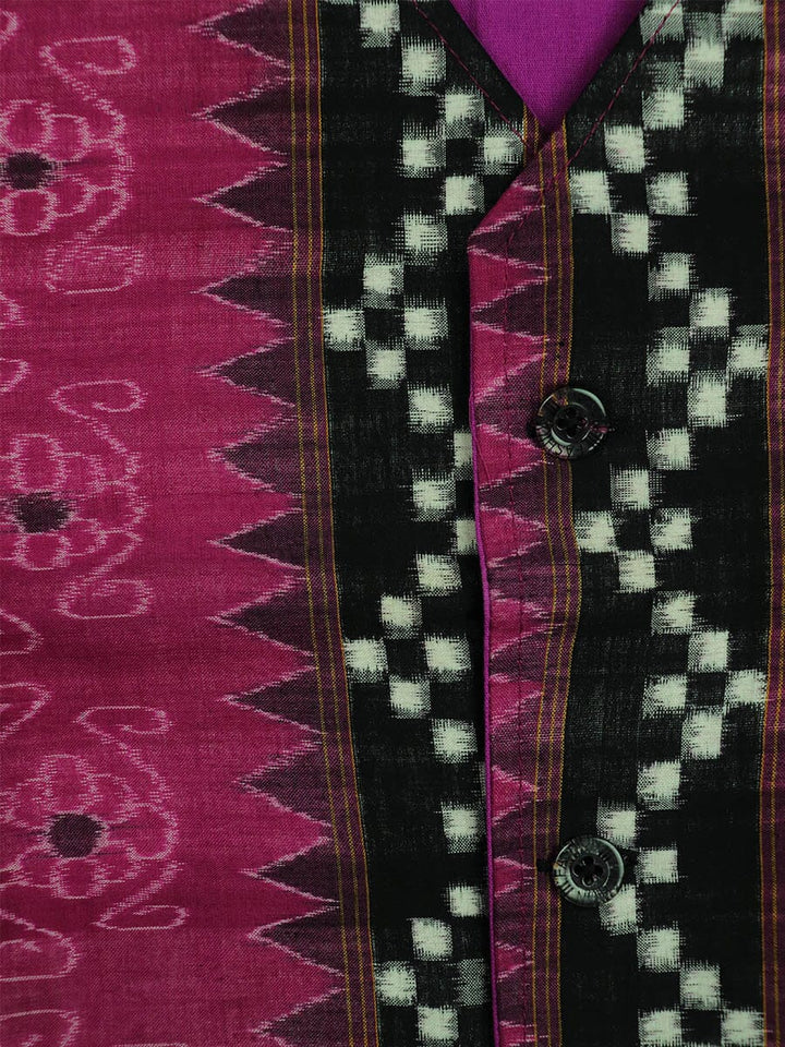 Handwoven Cotton Jacket Handloom Jacket_Women Priyadarshini Handloom