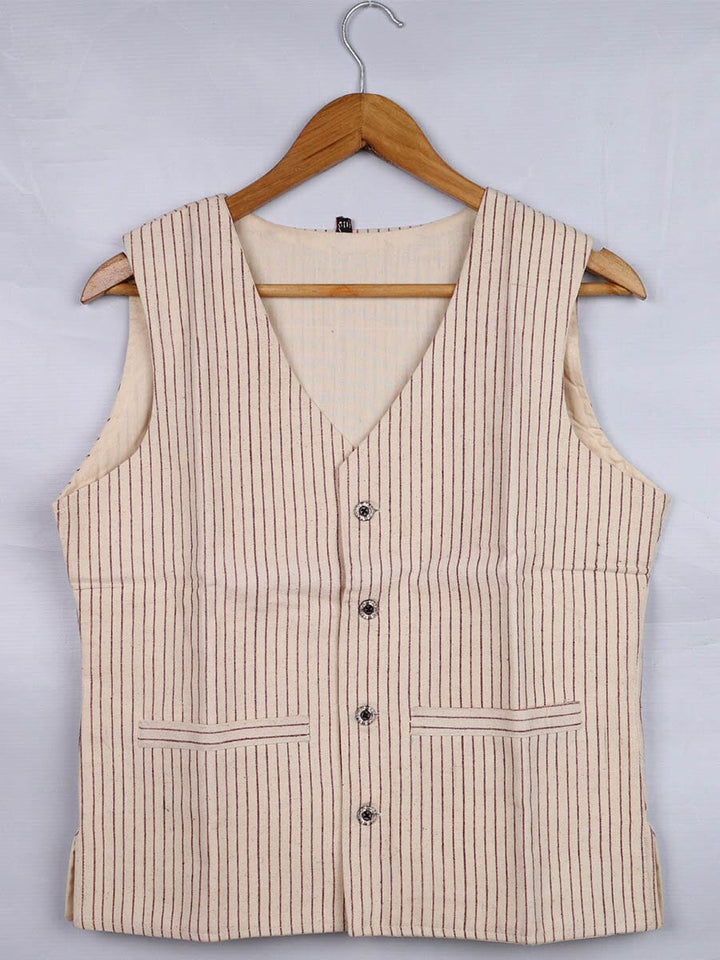 Handwoven Cotton Jacket Handloom Jacket_Women Priyadarshini Handloom